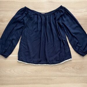 Lilly Pulitzer - Enna Off Shoulder Pom Pom Blouse